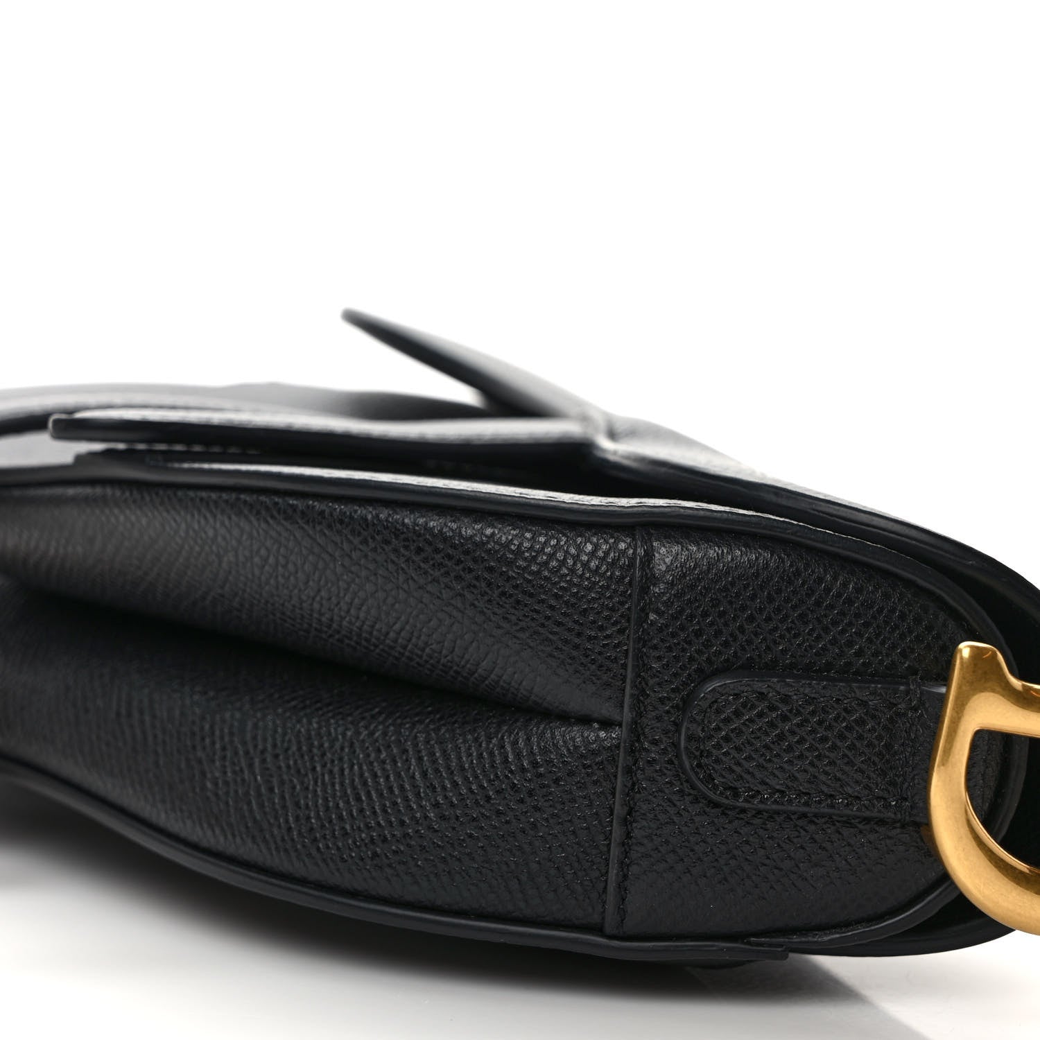 Christian Dior Grained Calfskin Mini Saddle Bag Black 8 of 9