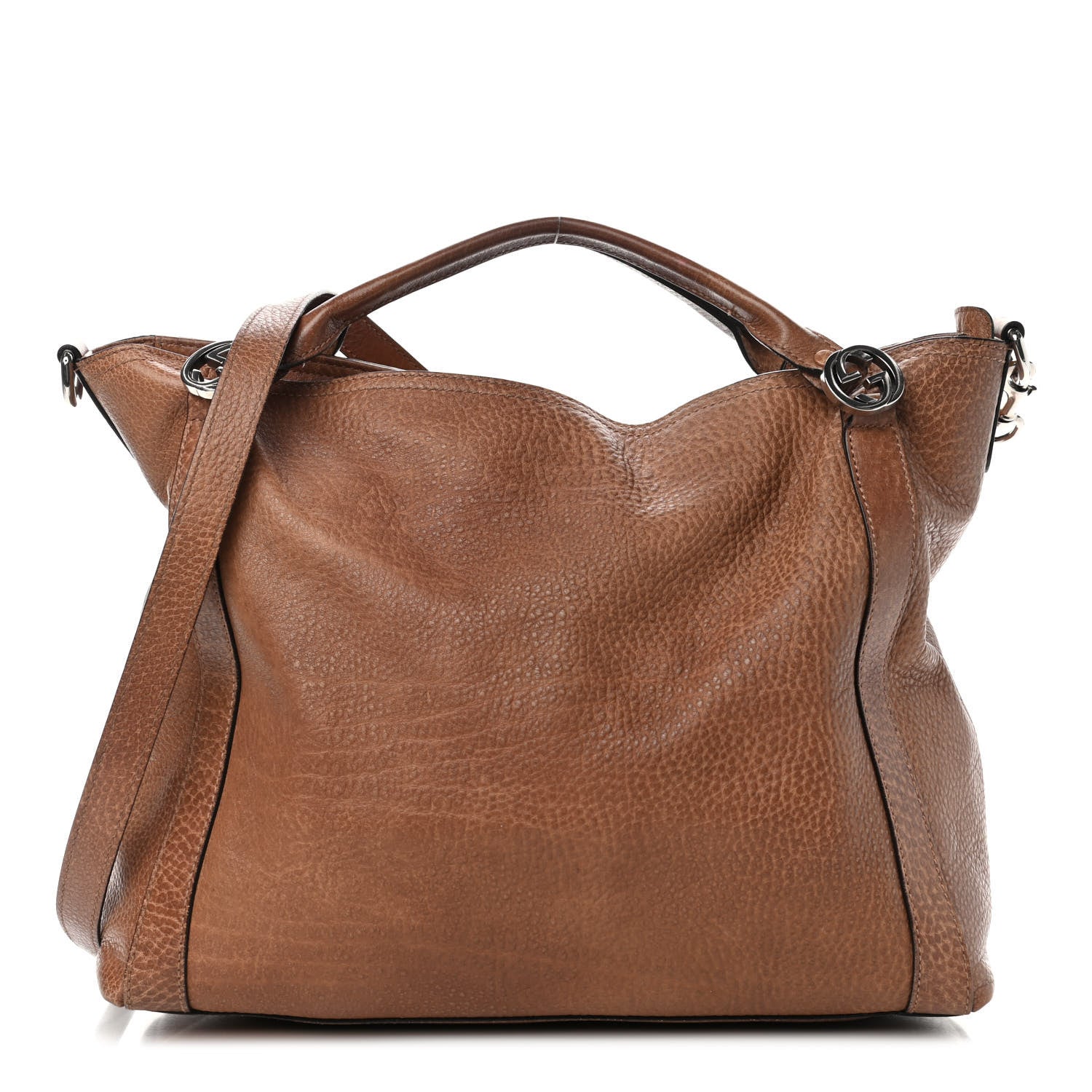 Gucci Pebbled Calfskin Medium Miss GG Top Handle Bag Light Cuir 1 of 4