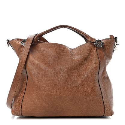 Gucci Pebbled Calfskin Medium Miss GG Top Handle Bag Light Cuir 1 of 4