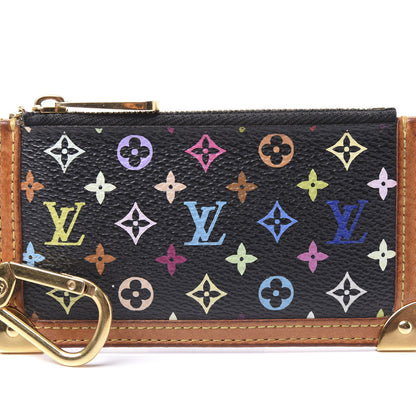 Louis Vuitton Monogram Multicolor Key Pouch Black 9 of 10