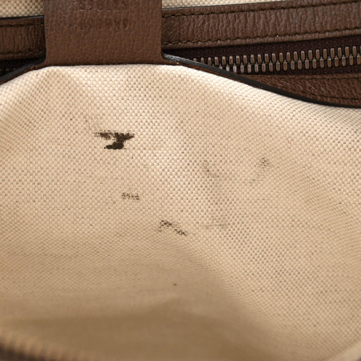 GG Supreme Monogram Web Small Ophidia Half Moon Hobo Brown