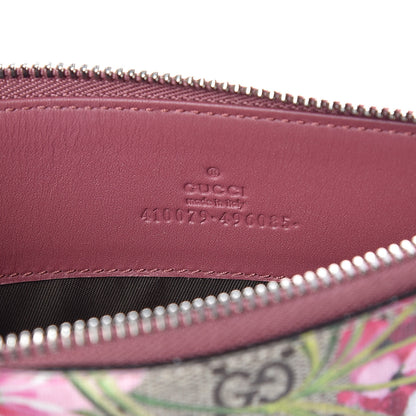 Gucci GG Supreme Monogram Blooms Small Zip Pouch Beige Multicolor Dry Rose 6 of 7