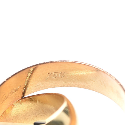 Cartier 18K Pink Yellow White Gold Large Trinity Ring 54 7 5 of 5