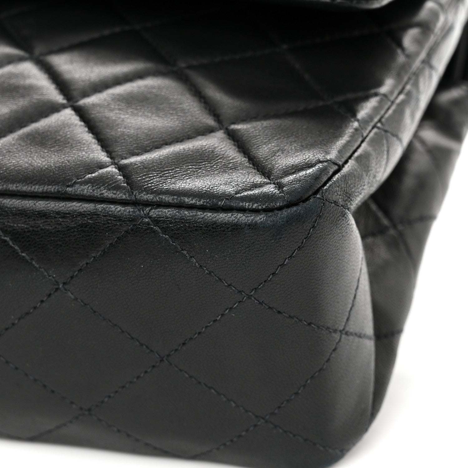 Chanel Lambskin Quilted Medium Double Flap Black 13 of 20