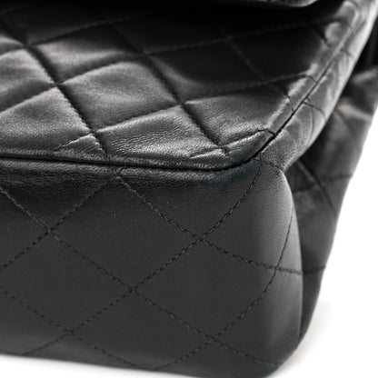 Chanel Lambskin Quilted Medium Double Flap Black 13 of 20