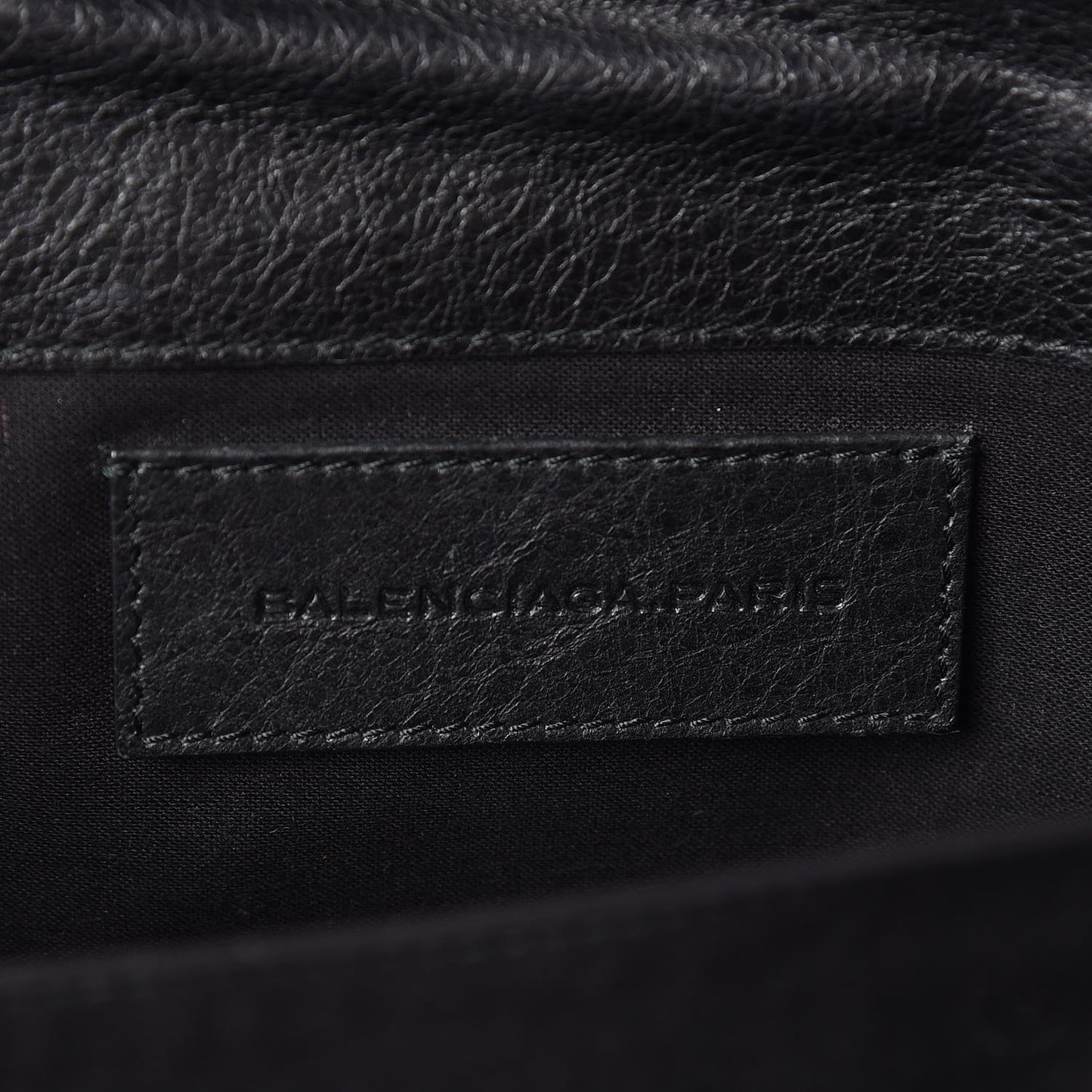 Agneau Classic Hardware Envelope Clutch Black