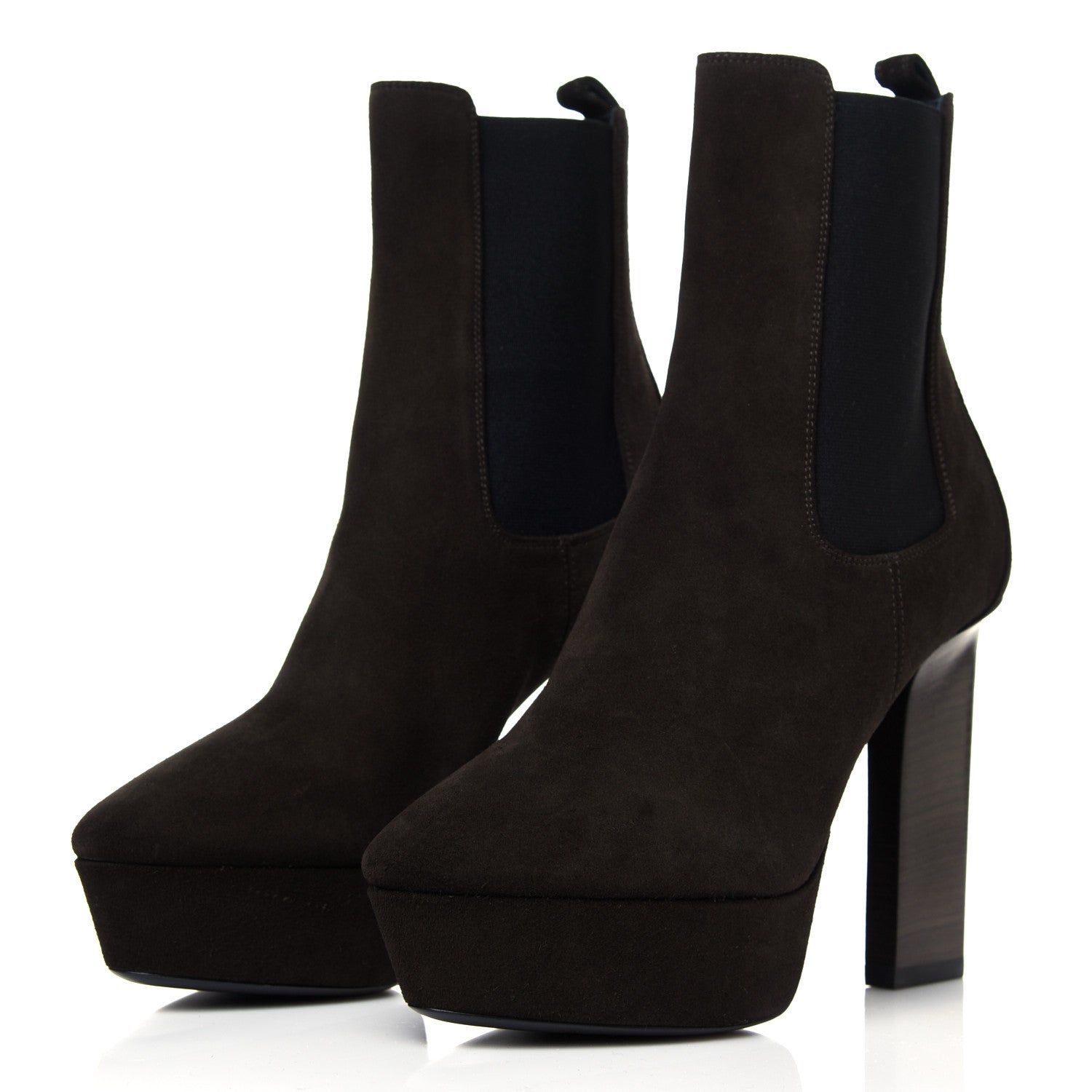 Saint Laurent Suede Vika 95 Chelsea Boot 39 Haunting Green 3 of 8