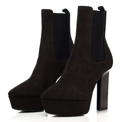 Saint Laurent Suede Vika 95 Chelsea Boot 39 Haunting Green 3 of 8