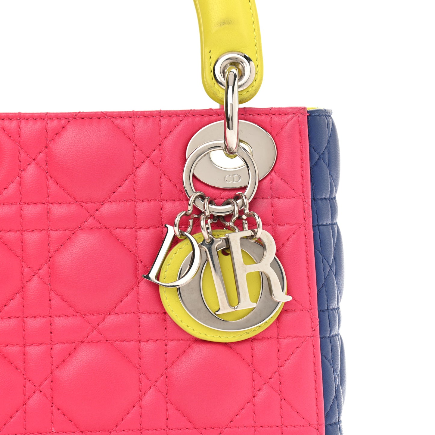 Lambskin Cannage Mini Lady Dior Multicolor