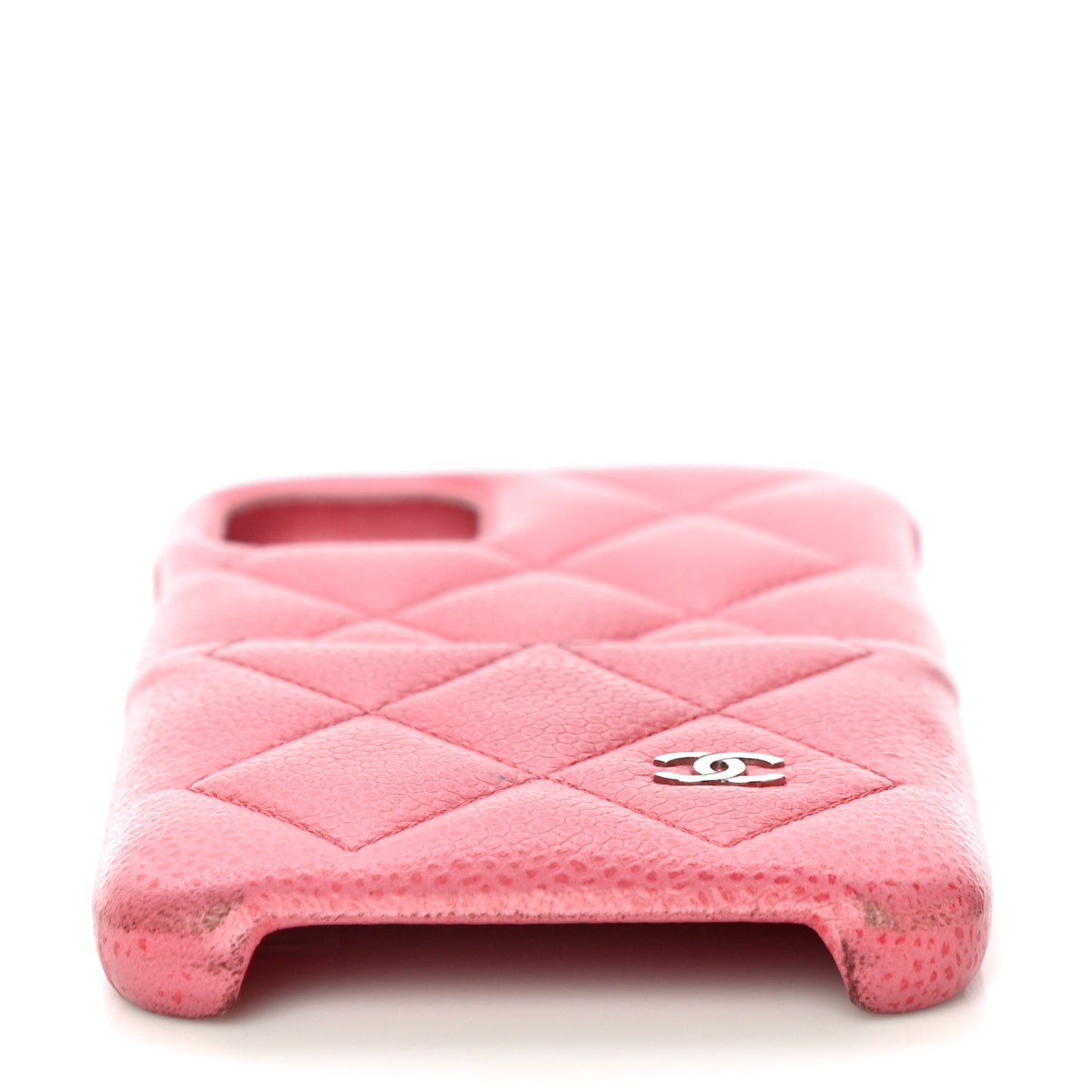 Caviar Quilted iPhone 11 Tech Case Pink