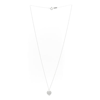 Tiffany Sterling Silver Mini Mom Heart Tag Pendant Necklace 3 of 6