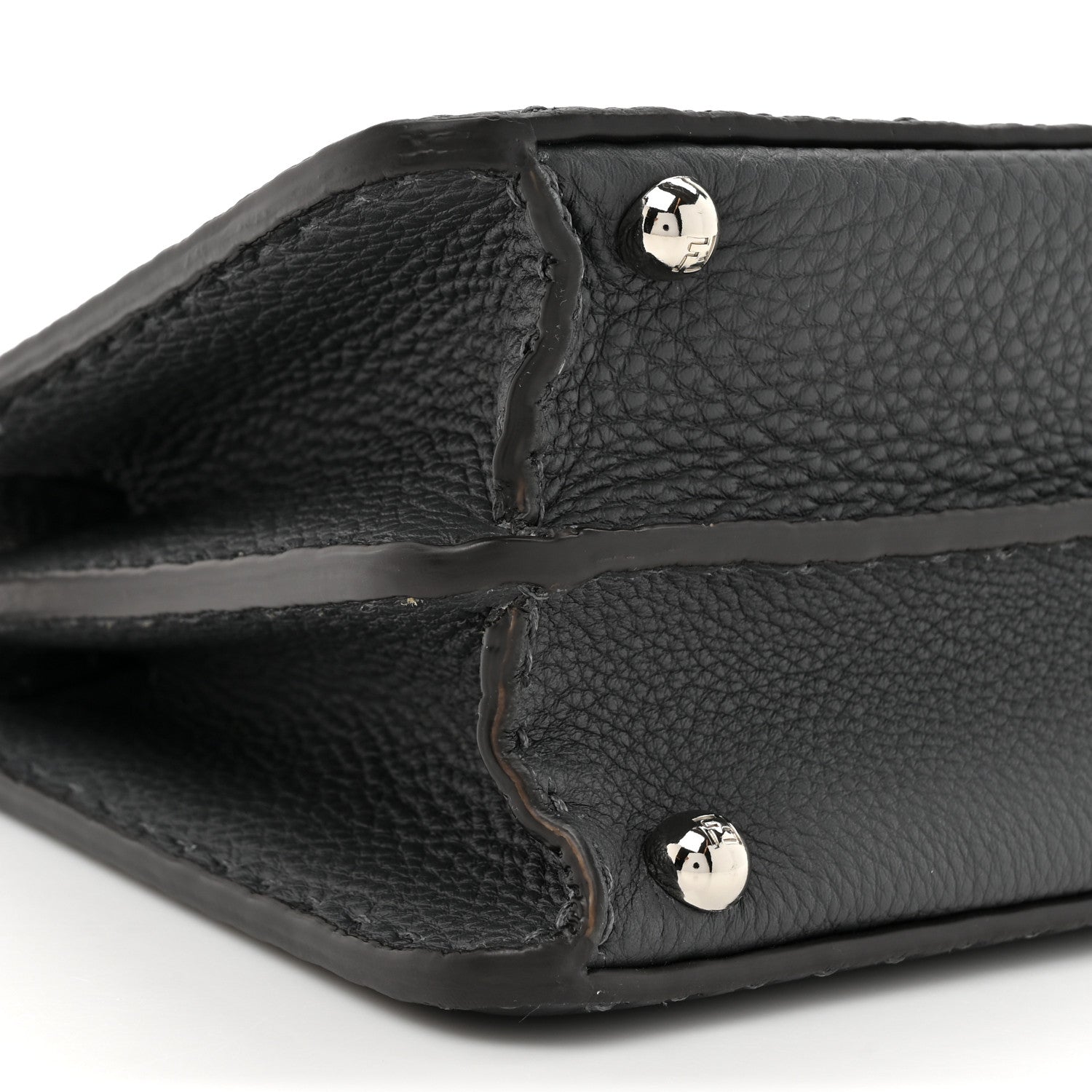 Fendi Cuoio Romano Selleria Chamois Small Peekaboo I SEE U Satchel Asfalto Camelia 10 of 12