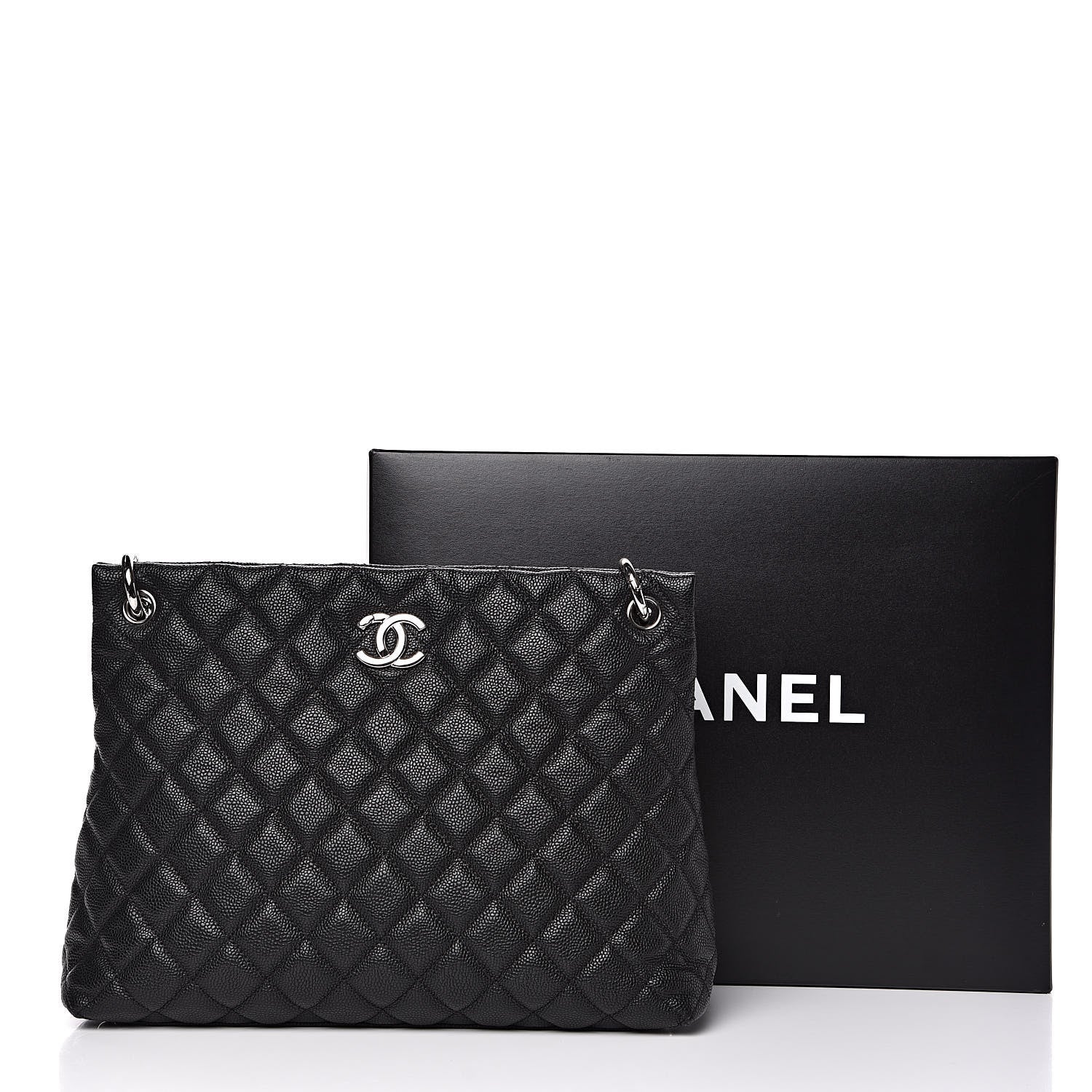 Chanel Caviar Quilted Large CC Shopping Tote Black 11 of 11