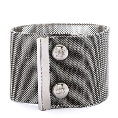 Chanel Metal Mesh CC Bracelet Ruthenium 3 of 7