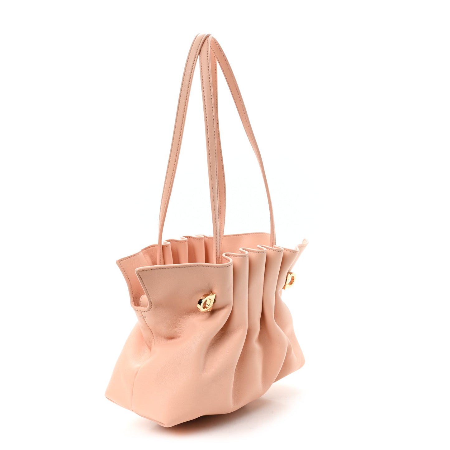 Lambskin Small Dumpling Soft Bag Pink