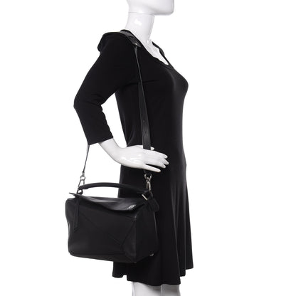 Loewe Calfskin Medium Puzzle Bag Black 2 of 9