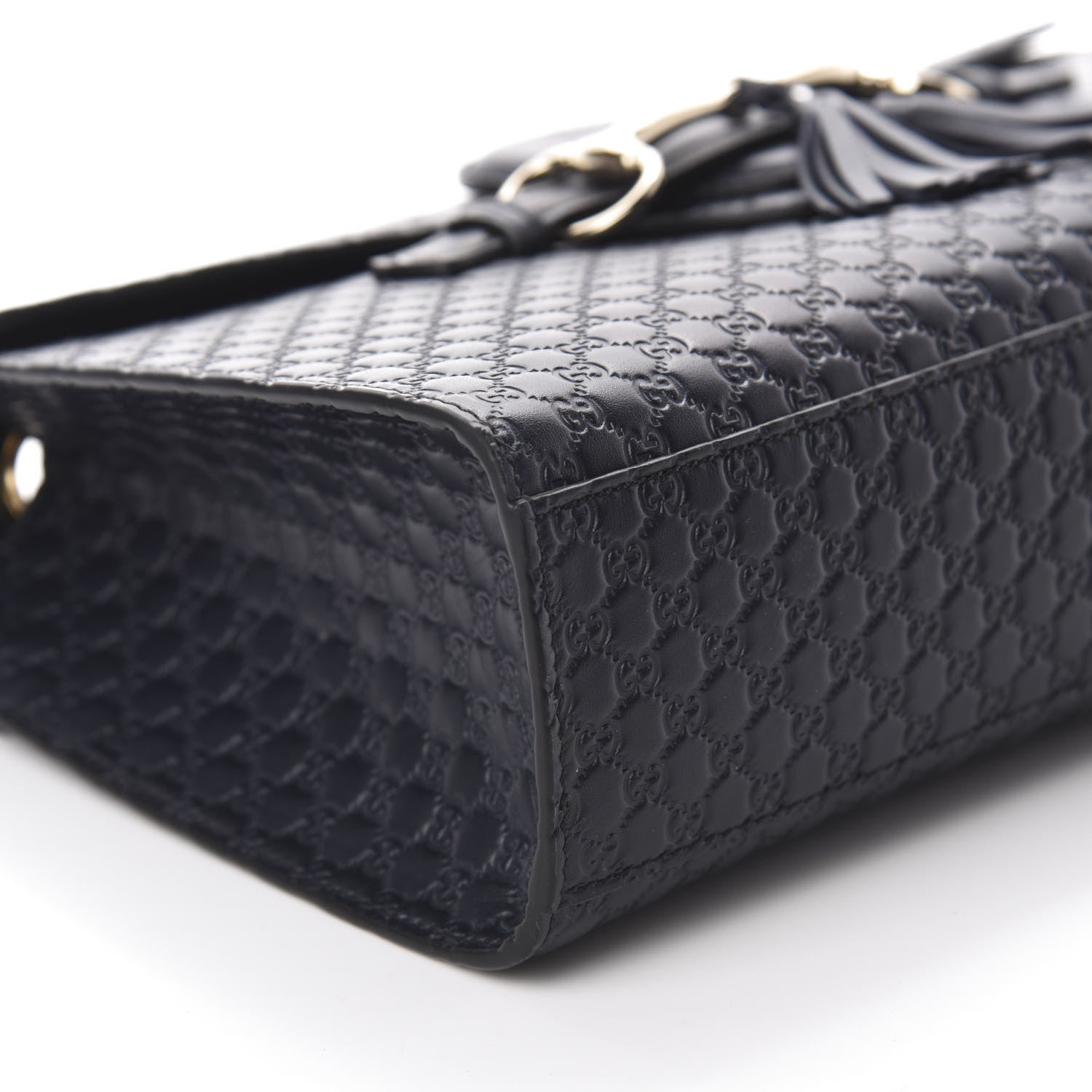 Gucci Soft Microguccissima Medium Emily Chain Shoulder Bag Blue 6 of 11