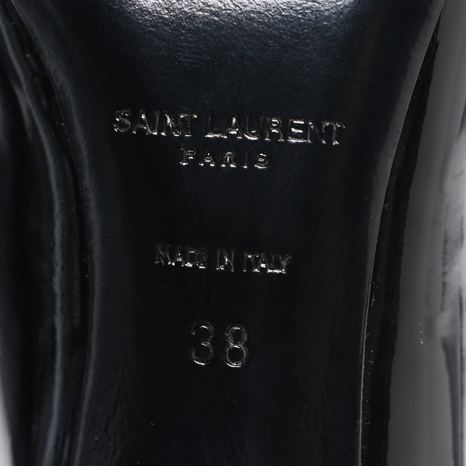 Saint Laurent Patent Calfskin Zoe 105 Pumps 38 Black 8 of 11