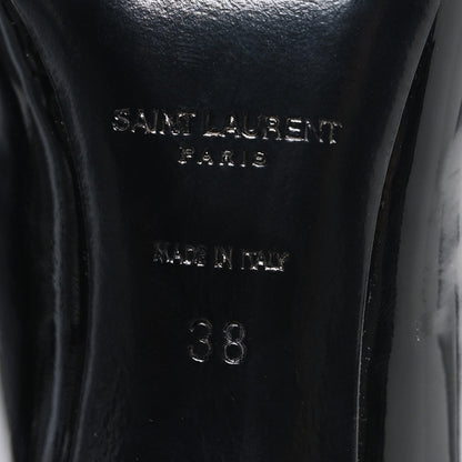 Saint Laurent Patent Calfskin Zoe 105 Pumps 38 Black 8 of 11