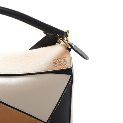 Loewe Grained Calfskin Medium Puzzle Bag Amber Light Oat 9 of 9