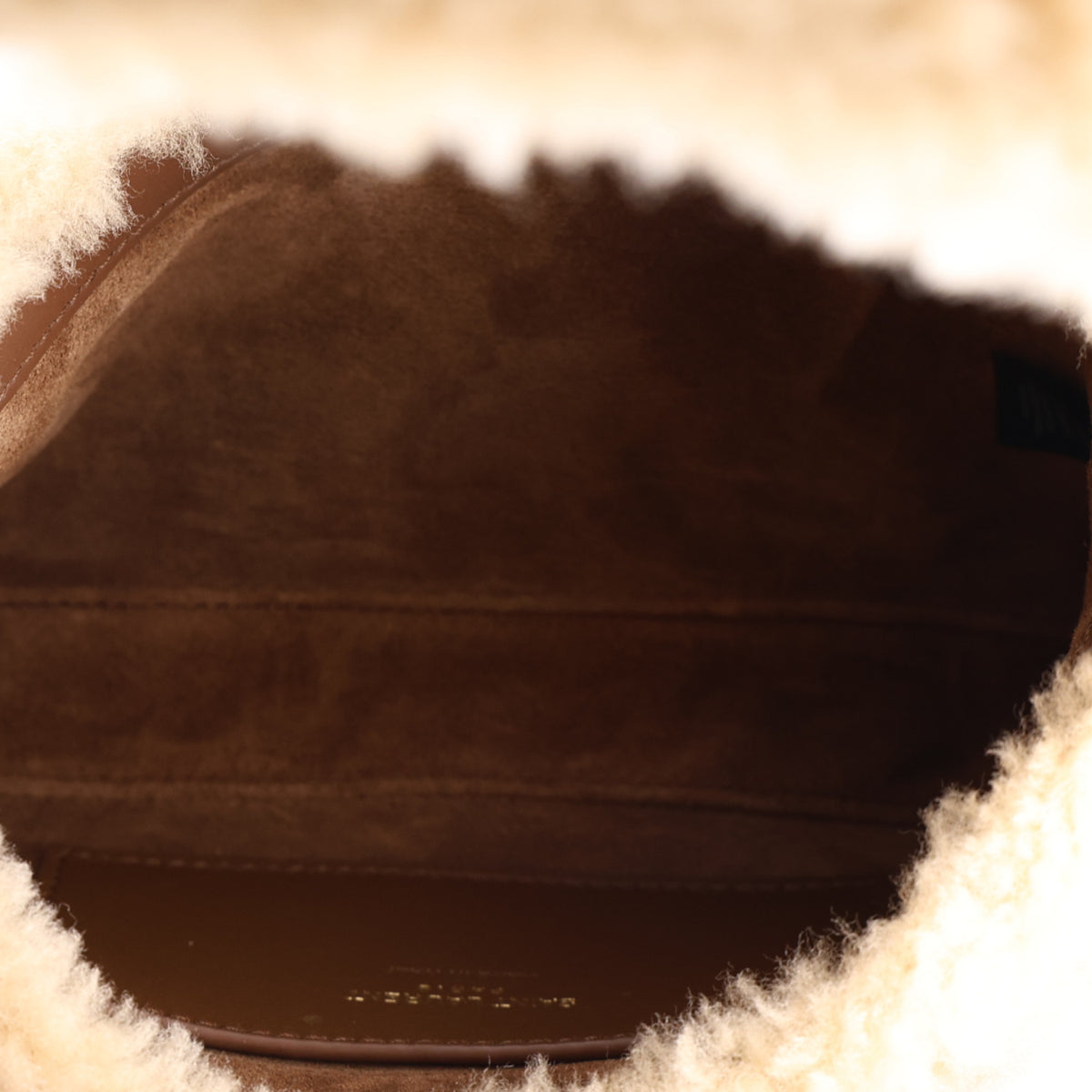 Saint Laurent Shearling Le 5 A 7 Mini Hobo Natural Beige 5 of 10