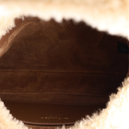 Saint Laurent Shearling Le 5 A 7 Mini Hobo Natural Beige 5 of 10