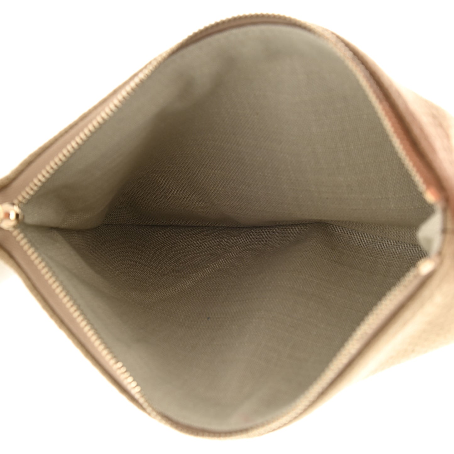 Mixed Fibers Small Deauville Pouch Beige