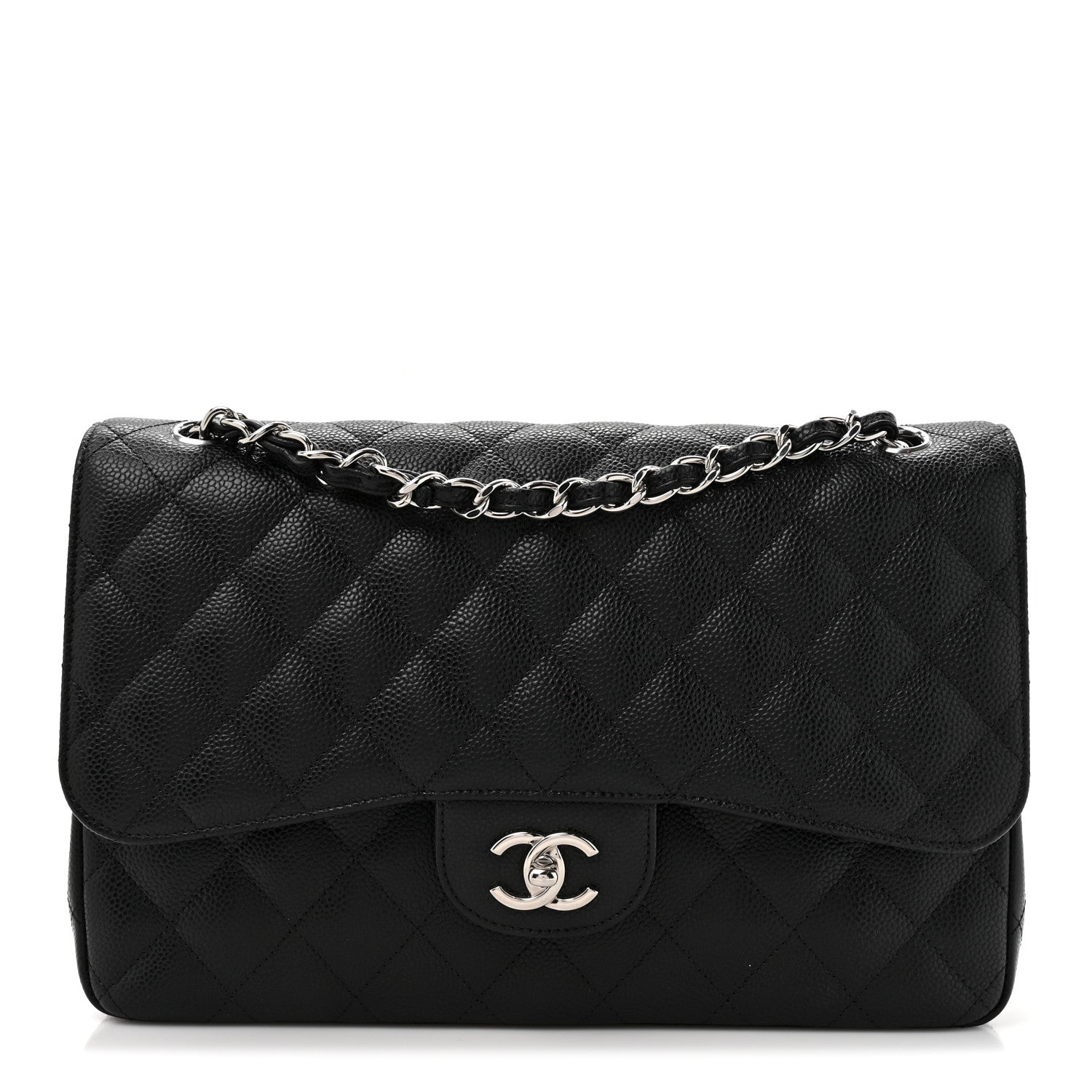 Chanel Caviar Quilted Jumbo Double Flap Black 1 of 10
