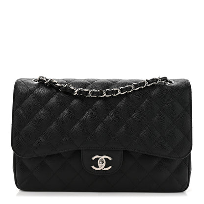Chanel Caviar Quilted Jumbo Double Flap Black 1 of 10
