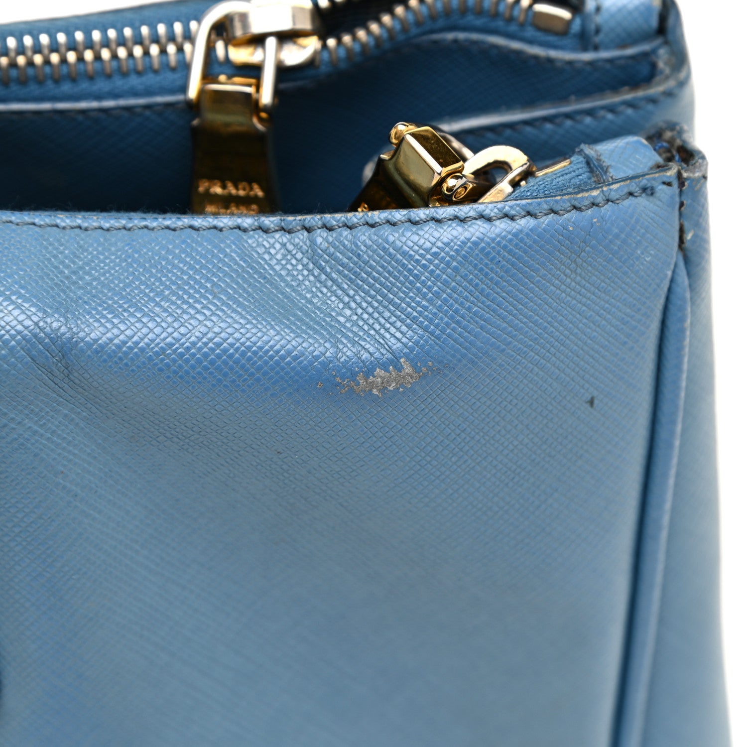 Prada Saffiano Medium Galleria Double Zip Tote Cobalto 22 of 25