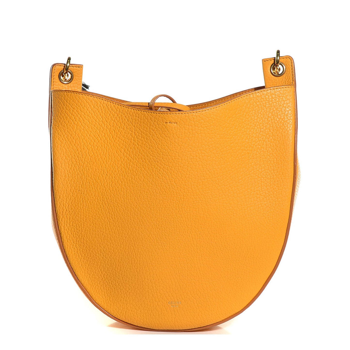 Crisped Calfskin Small Hobo Saffron