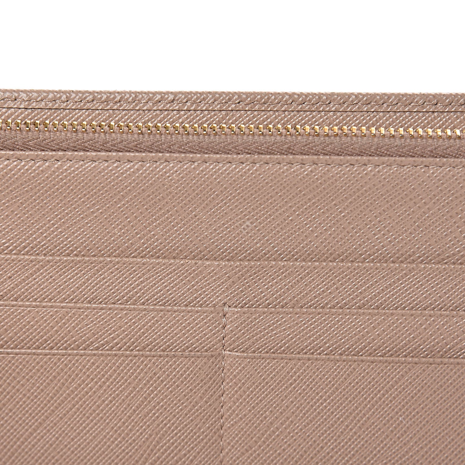 Prada Saffiano Metal Double Snap Travel Wallet Cammeo 16 of 16