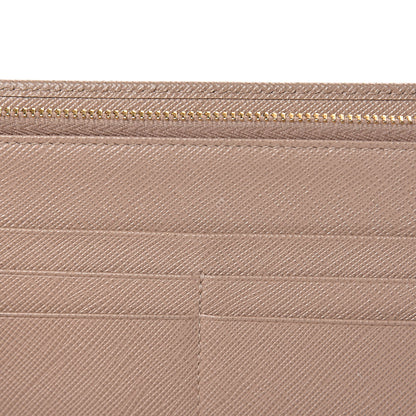 Prada Saffiano Metal Double Snap Travel Wallet Cammeo 16 of 16