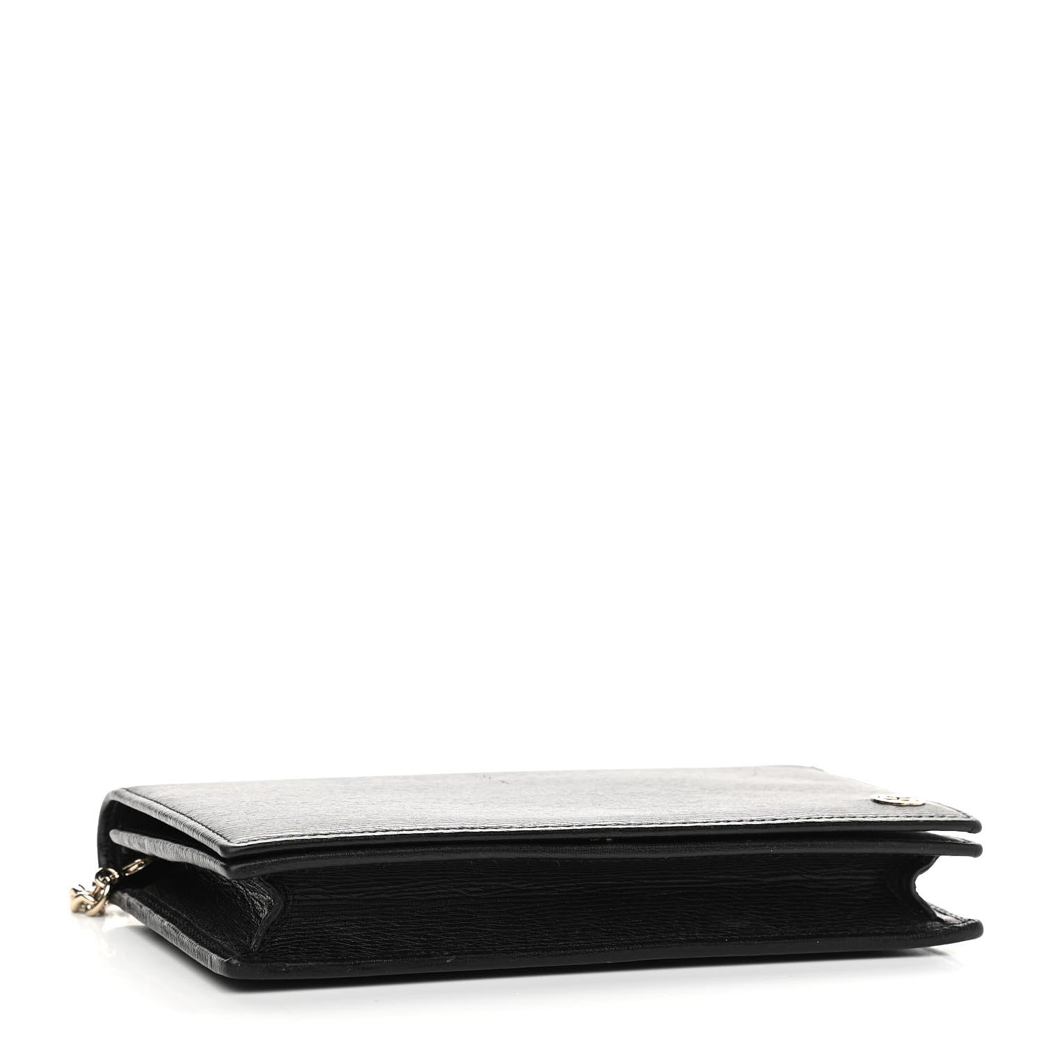 Gucci Textured Calfskin Medium Betty Chain Wallet Black 3 of 9