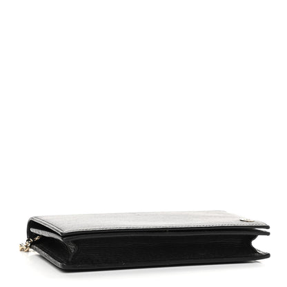 Gucci Textured Calfskin Medium Betty Chain Wallet Black 3 of 9