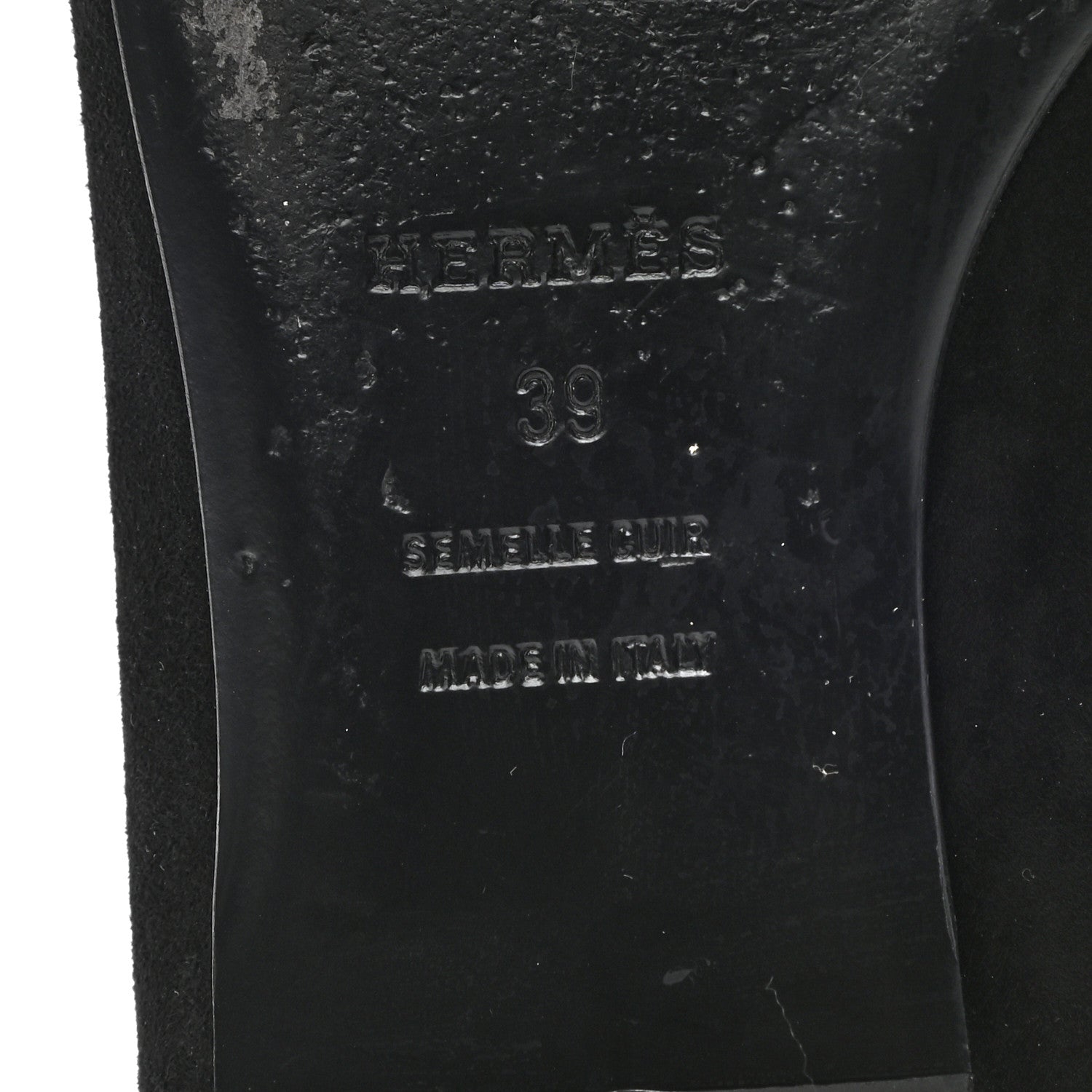 Hermes Satin Suede Goatskin Crystal Roxane Mules 39 Black 6 of 12