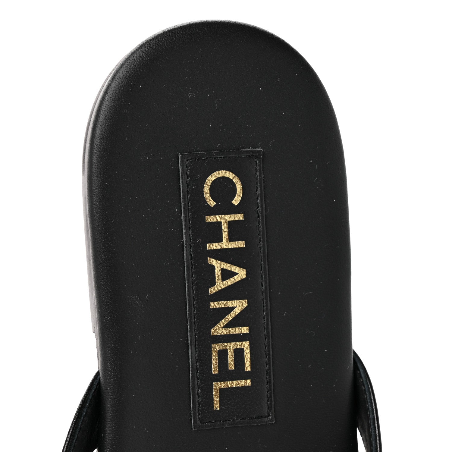 Chanel Shiny Lambskin Crystal CC Thong Sandals 39.5 Black 8 of 10