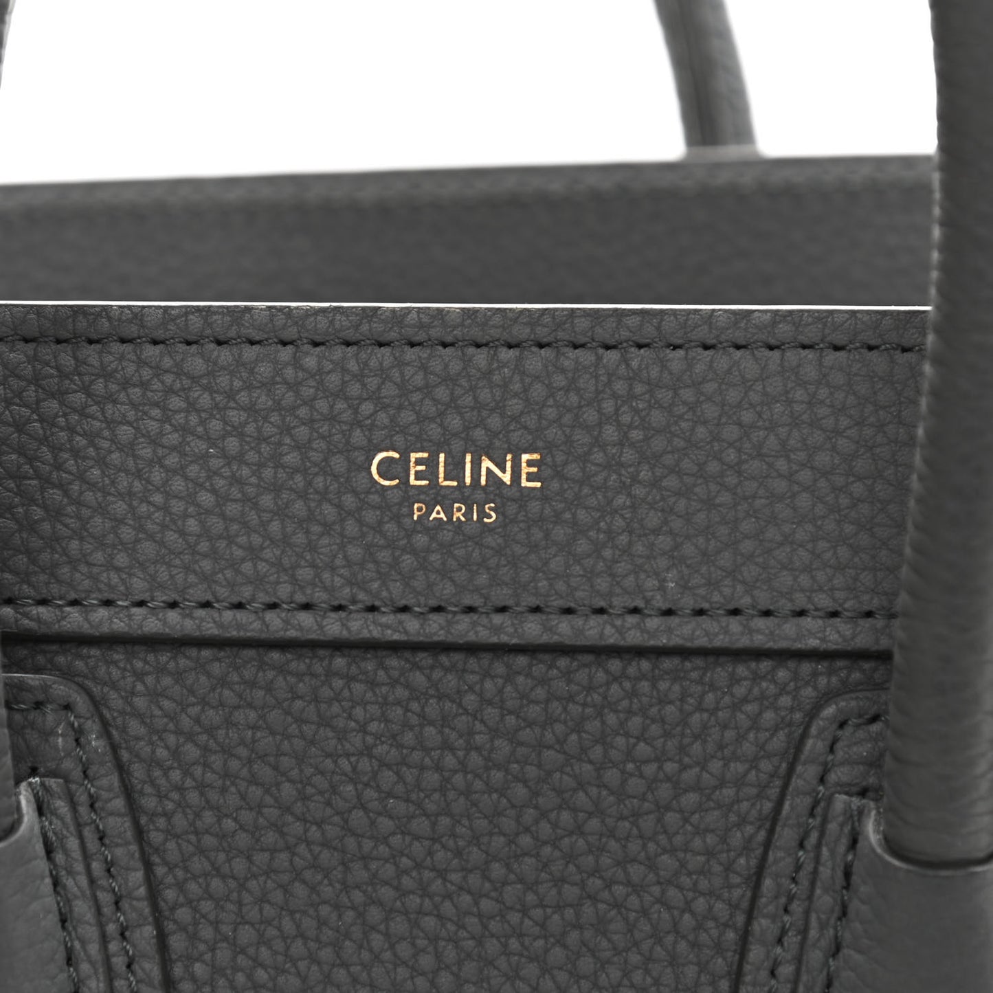 Drummed Calfskin Nano Luggage Kohl