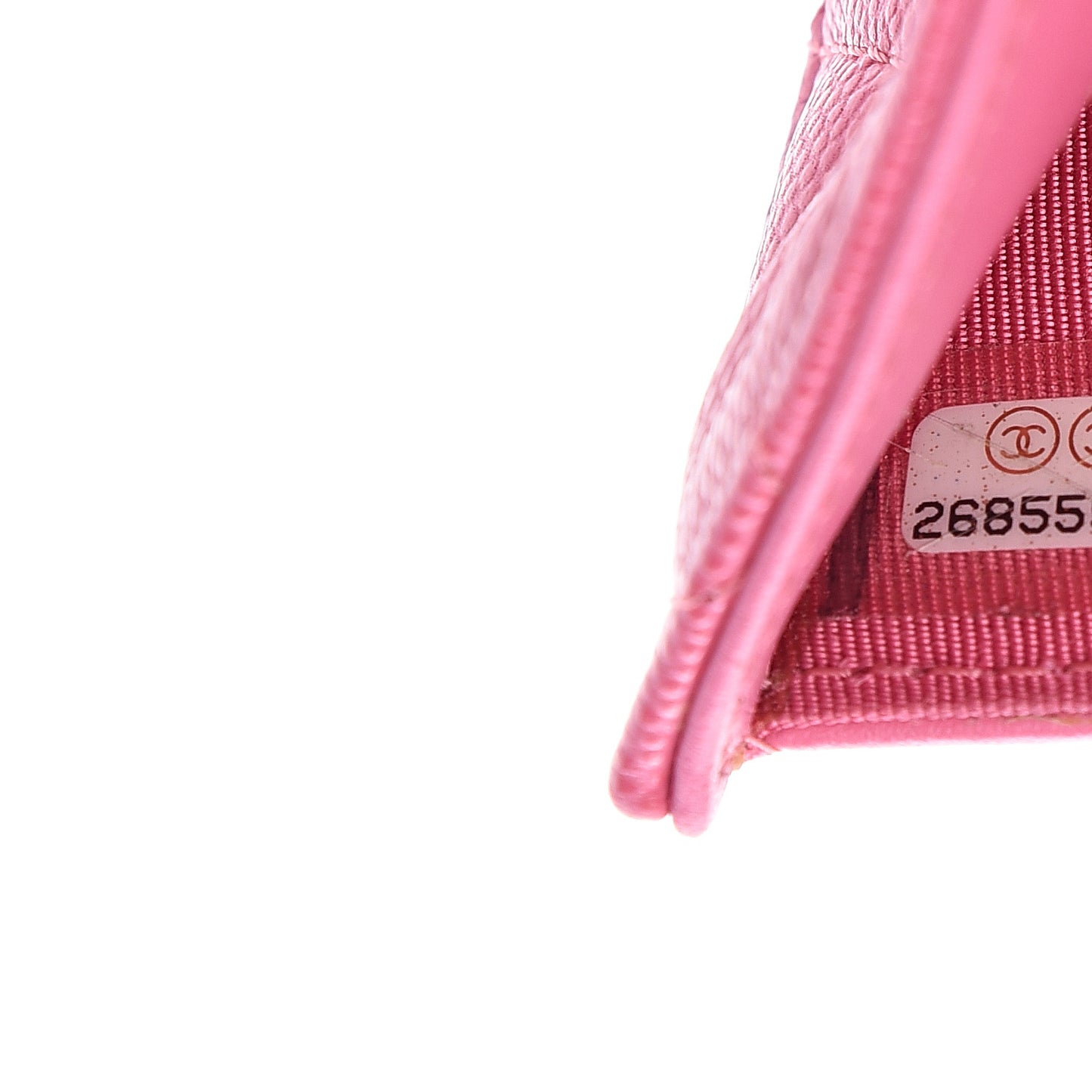 Iridescent Caviar Quilted Medium Flap Wallet Pink