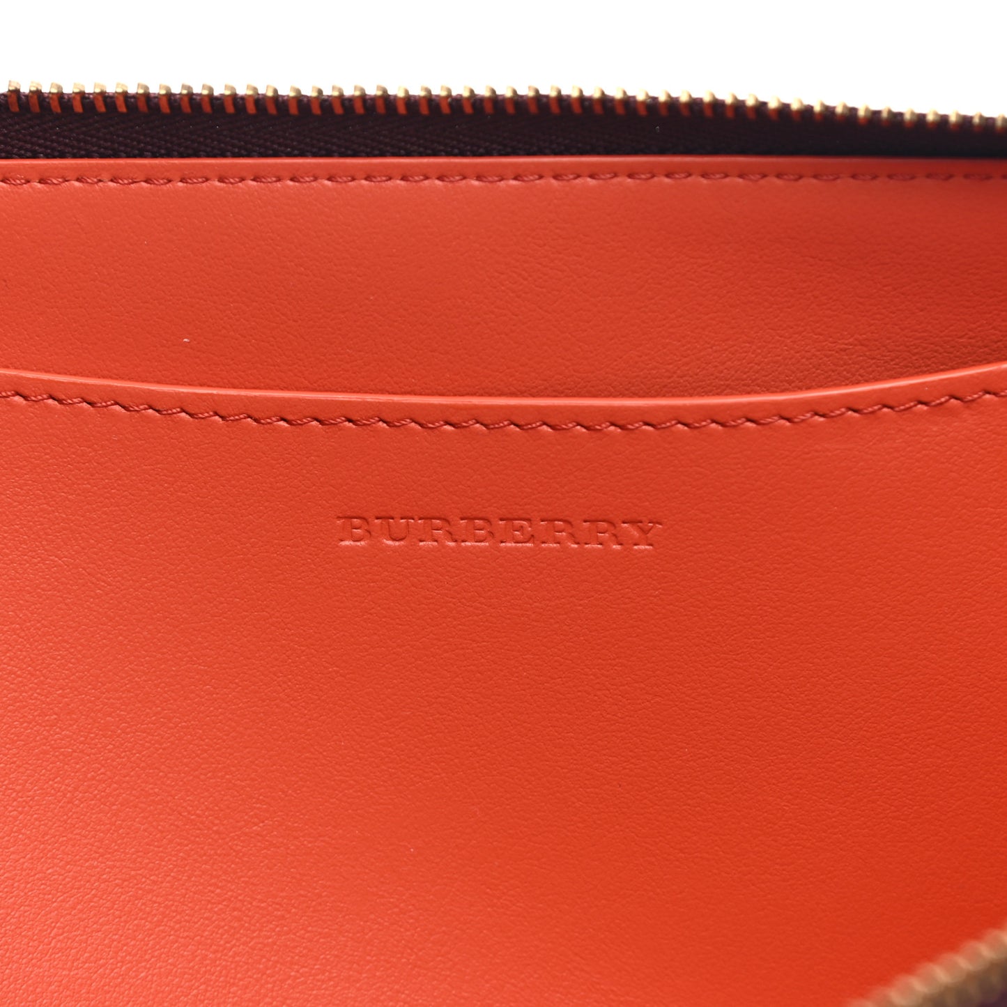 Grained Calfskin Zip Wallet Burgundy