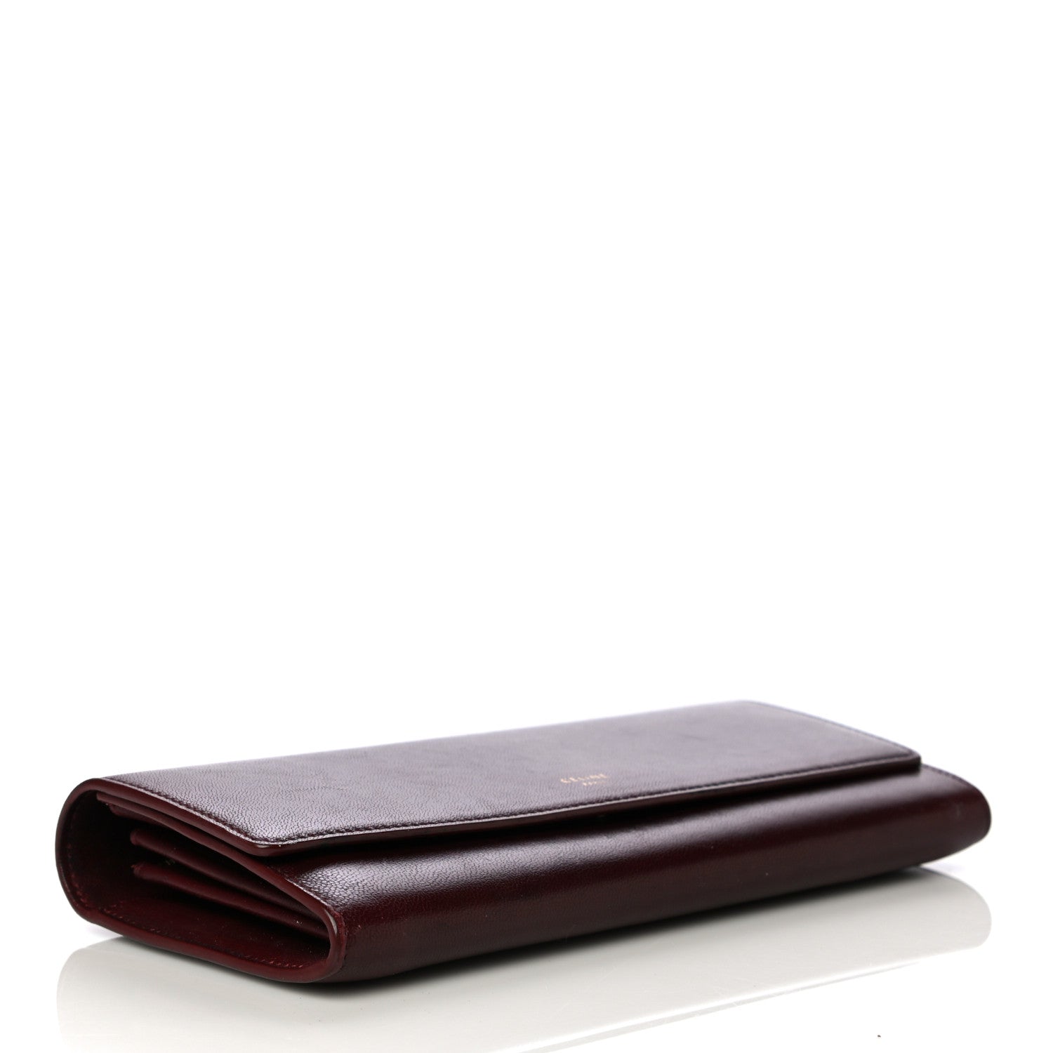 Celine Goatskin Large Flap Wallet Burgundy 4 of 15