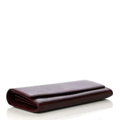 Celine Goatskin Large Flap Wallet Burgundy 4 of 15