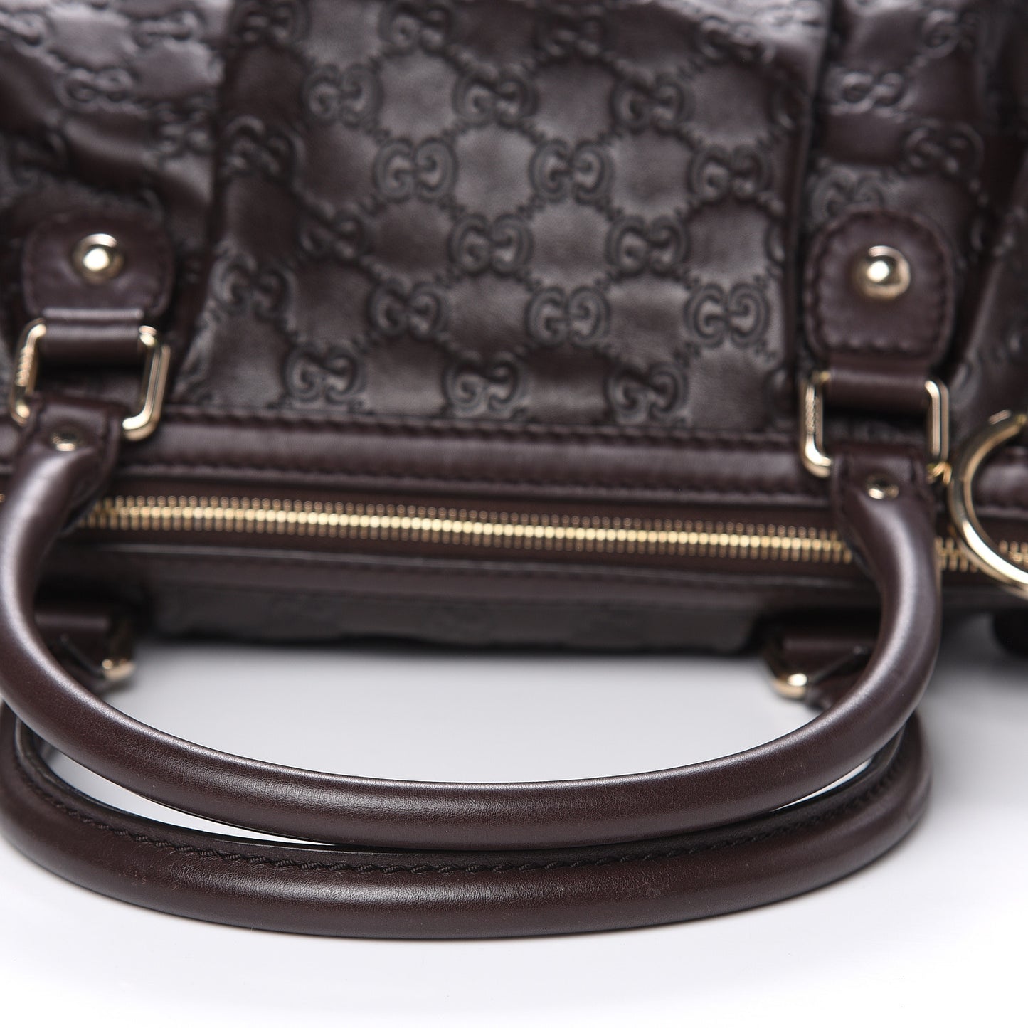 Guccissima Medium Sukey Top Handle Bag Dark Brown