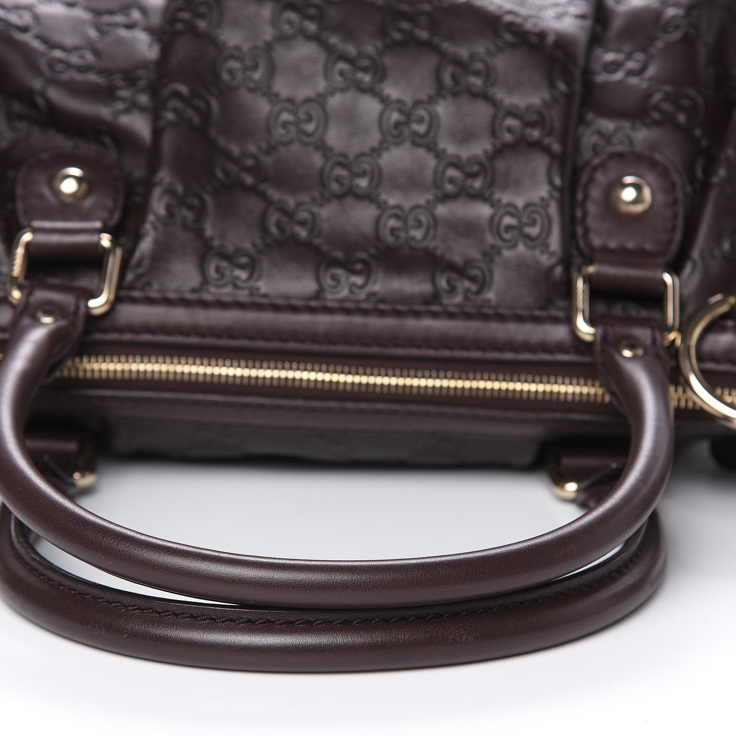 Gucci Guccissima Medium Sukey Top Handle Bag Dark Brown 10 of 12