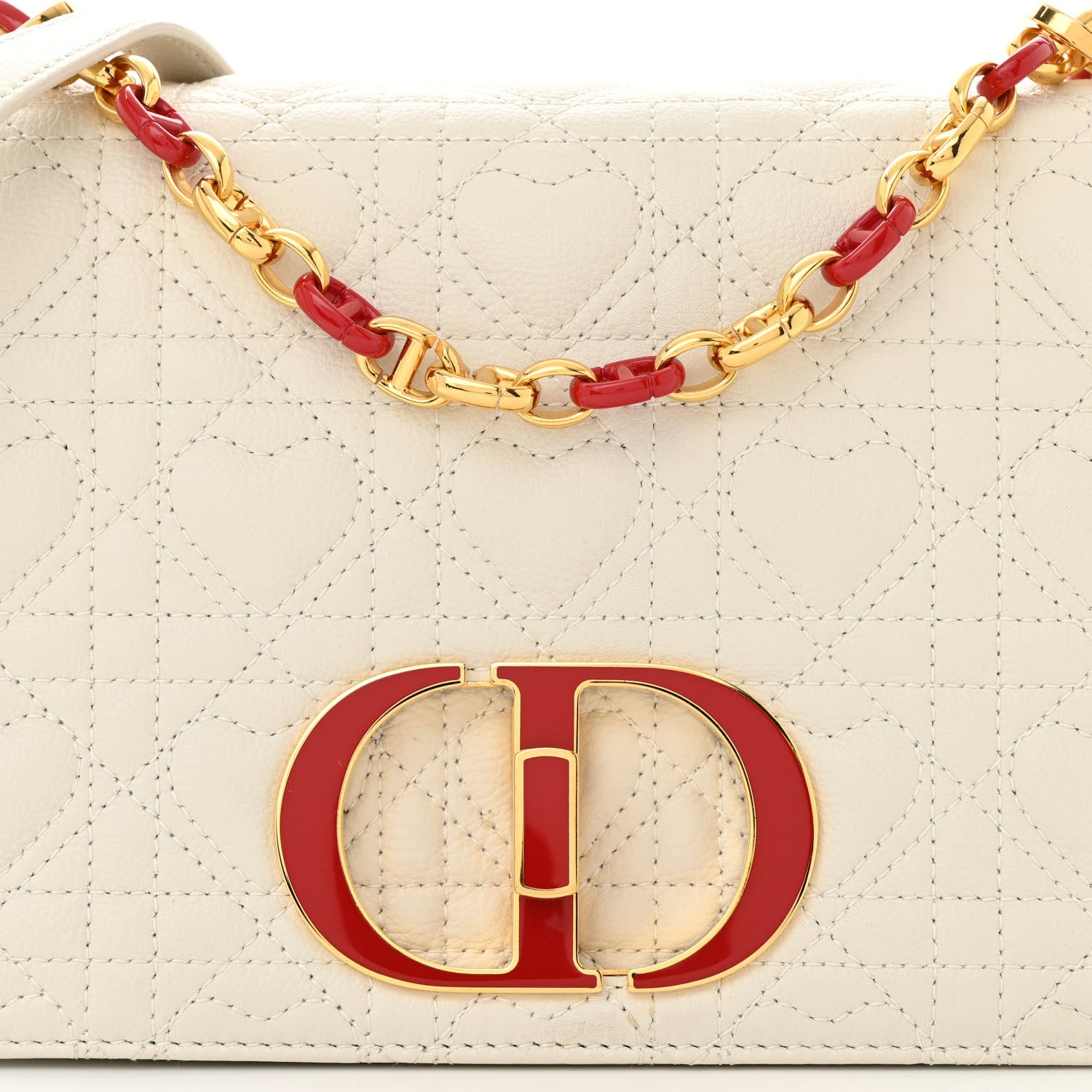 Christian Dior Calfskin Cannage Dioramour Medium Caro Bag Latte 8 of 10