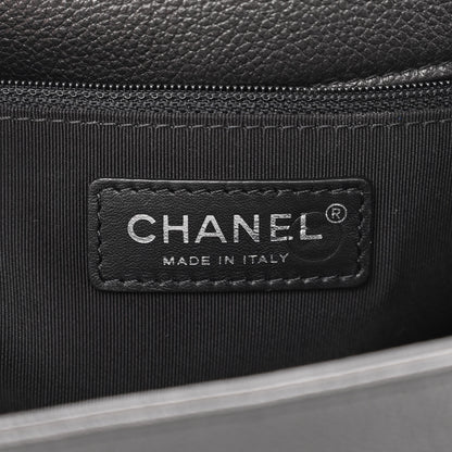 Chanel Grained Calfskin Quilted Large Casual Rock Backpack Black 5 of 9