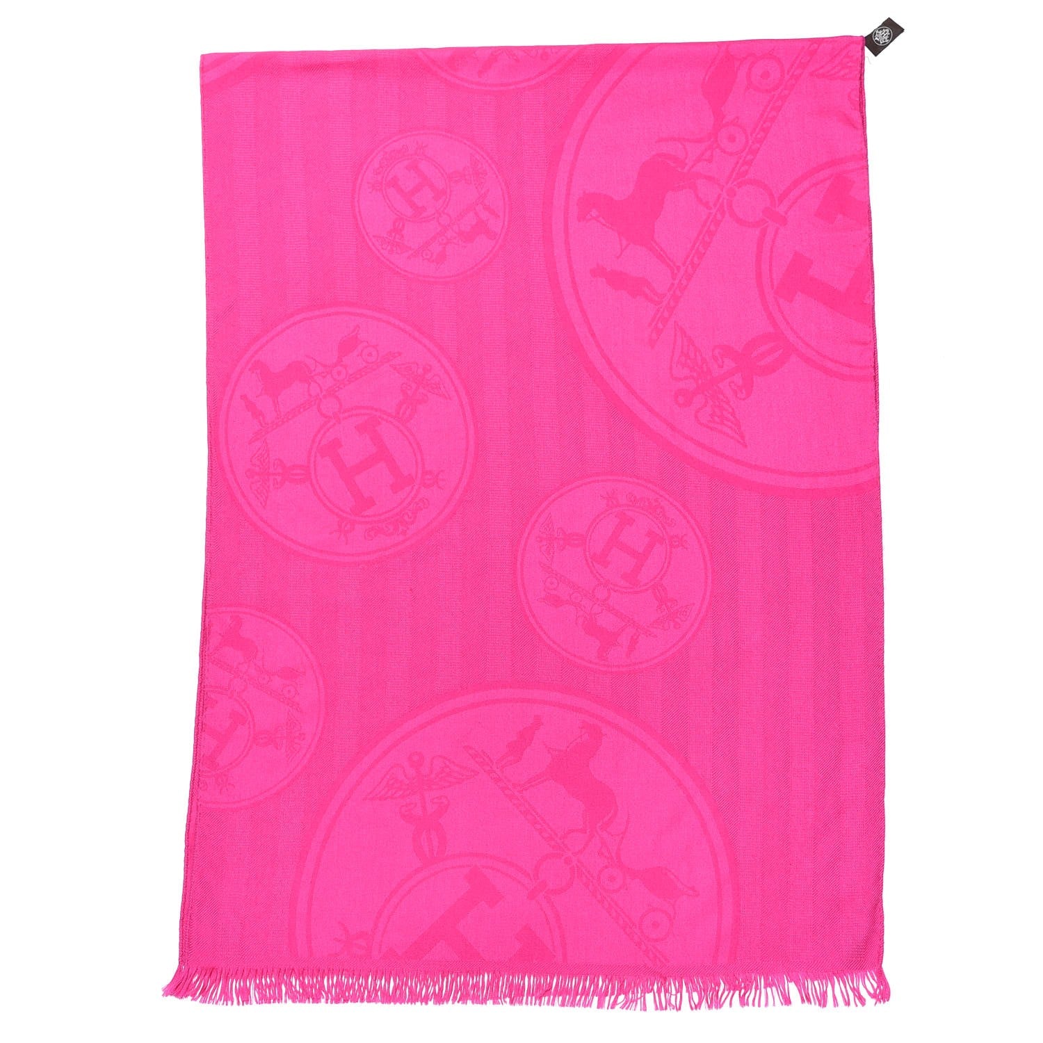 Hermes Cashmere Silk New Libris Stole Rose Indien 3 of 4