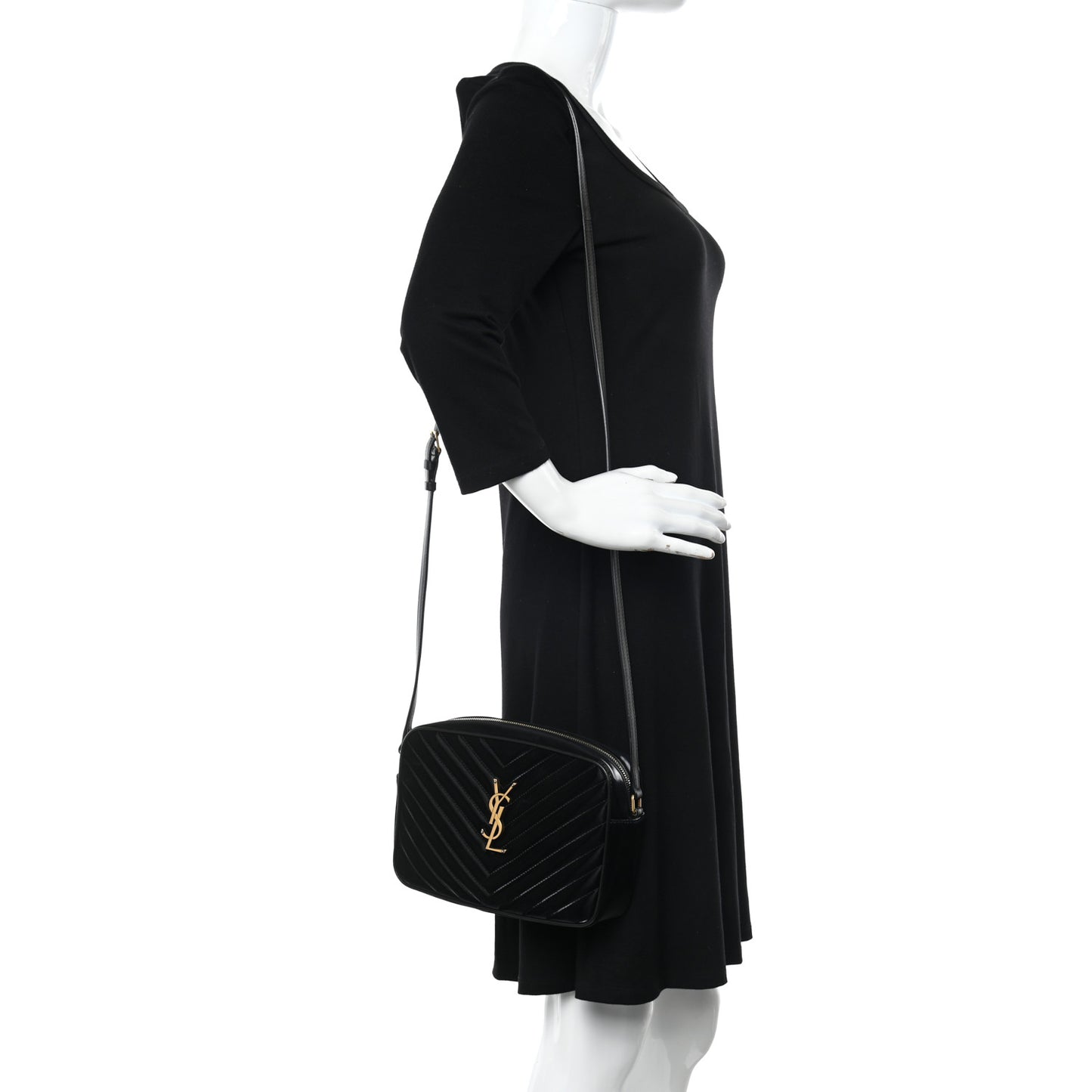 Nylon Matelasse Monogram Lou Camera Bag Black