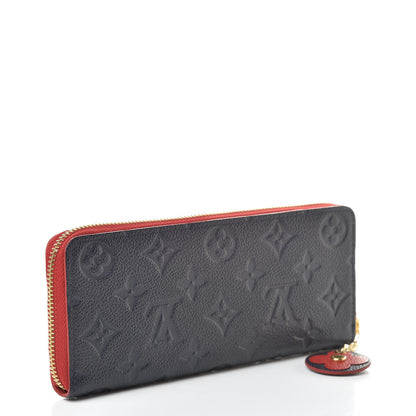 Louis Vuitton Empreinte Blooming Flowers Clemence Wallet Marine Rouge 3 of 9
