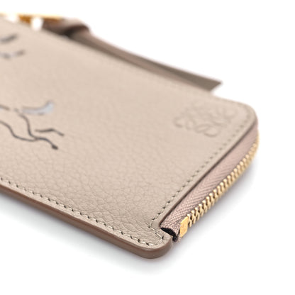 Loewe X Bernard Leach Soft Calfskin Deer Print Coin Card Holder Sand Blue Iceberg 9 of 9